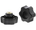 Multiple Lobes Clamping Knob, Screw-On, M5, Black, Pack of 10 pieces